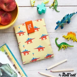 Bolsa reutilizable de tela Dino Snack'n'Go Animals - Roll'eat