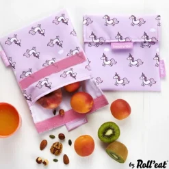 Bolsa reutilizable de tela Unicorns Snack'n'Go Animals - Roll'eat