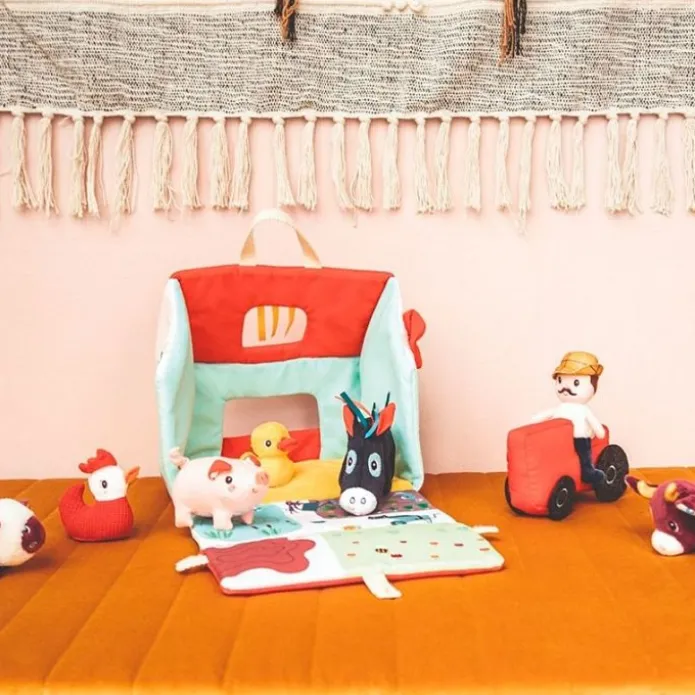 Bolso Mi primera granja de tela con animales - Lilliputiens