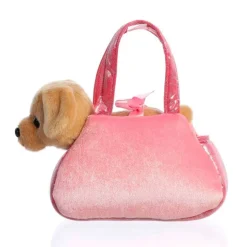 Bolso rosa con peluche perro Labrador - Fancy Pals