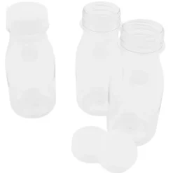 Botella de plástico transparente con tapón 200 ml