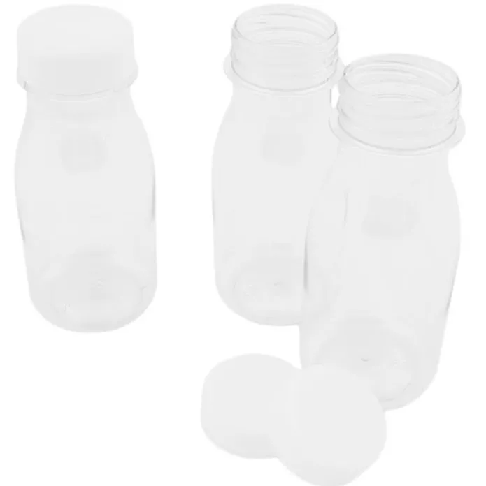 Botella de plástico transparente con tapón 200 ml
