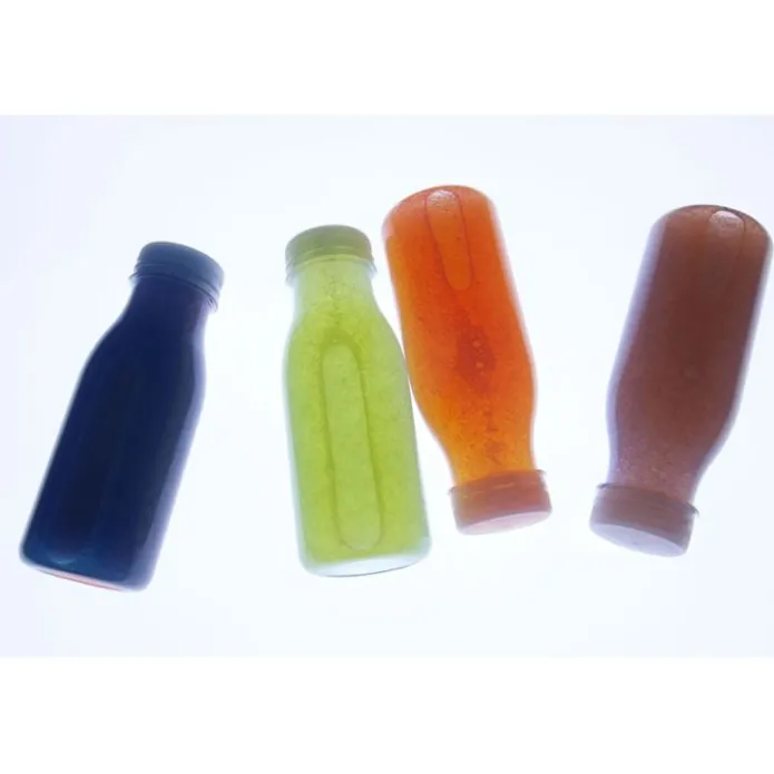 Botella de plástico transparente con tapón 200 ml