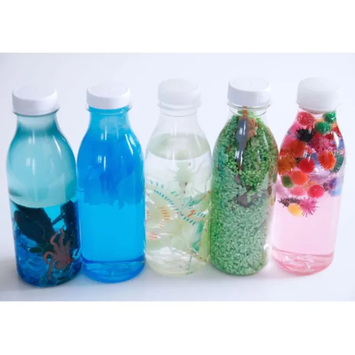 Botella de plástico transparente con tapón 200 ml