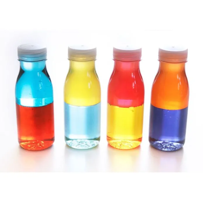 Botella de plástico transparente con tapón 200 ml