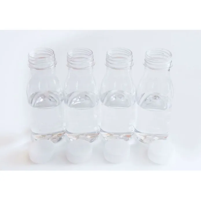 Botella de plástico transparente con tapón 200 ml