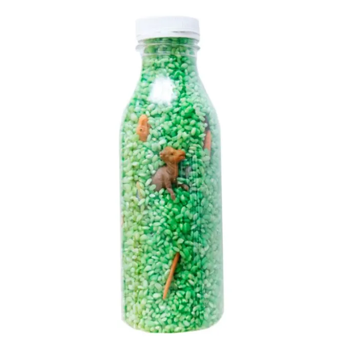 Botella de plástico transparente con tapón 500 ml