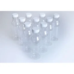 Botella de plástico transparente con tapón 500 ml