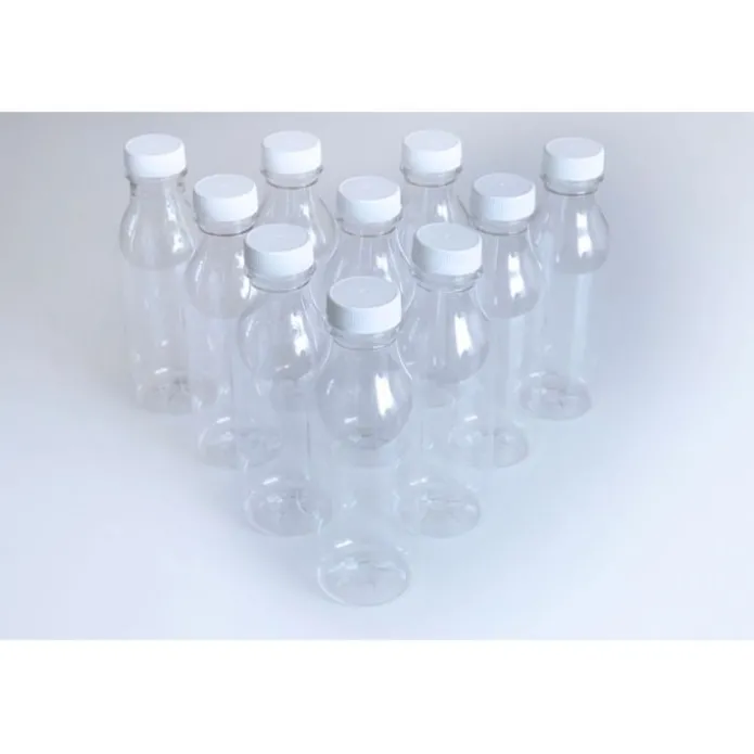 Botella de plástico transparente con tapón 500 ml