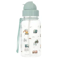 Botella de tritán con pajita Camiones Trucks 500 ml - Tutete