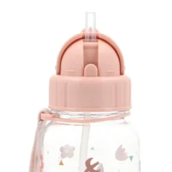 Botella de tritán con pajita Naturaleza Geometric Nature 500 ml - Tutete