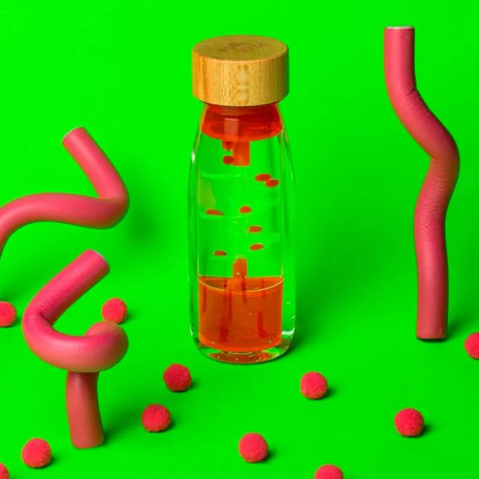 Botella sensorial rosa Move Bottle Spiral - Petit Boum