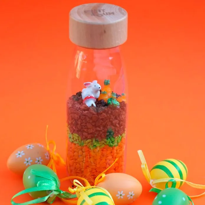 Botella sensorial sonido virutas conejo Rabbit Sound Bottle - Petit Boum