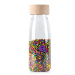 Botella sensorial sonido virutas y botones de colores Sound Bottle - Petit Boum