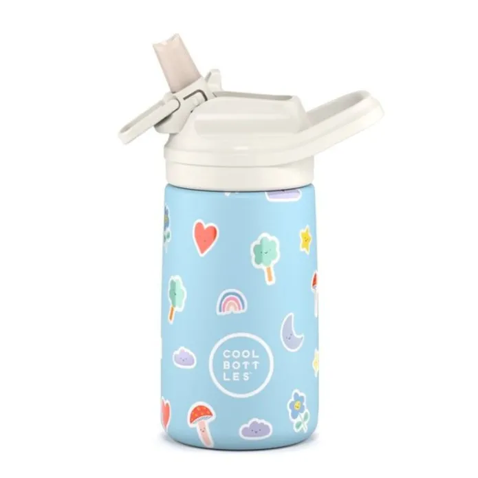 Botella térmica de acero inoxidable pajita bebé Rainbow Clouds 350 ml - Cool Bottles