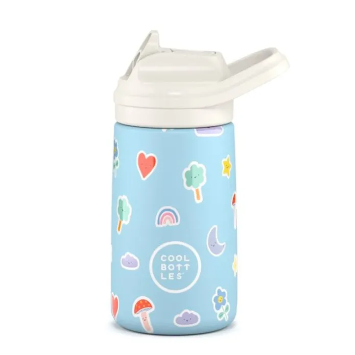 Botella térmica de acero inoxidable pajita bebé Rainbow Clouds 350 ml - Cool Bottles