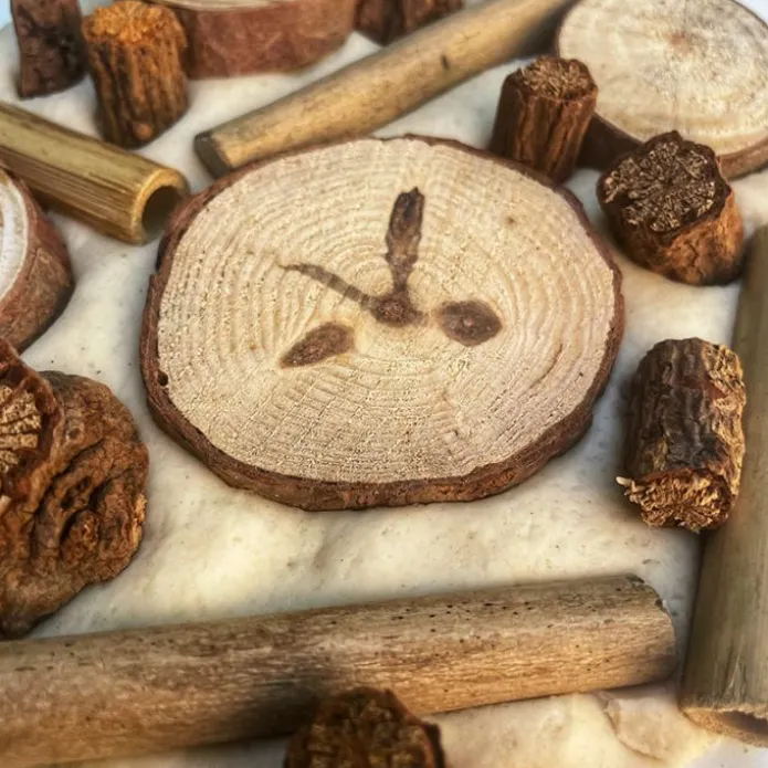 Cañas pequeñas de madera de bambú 6 cm 250 g - Deukaliptus