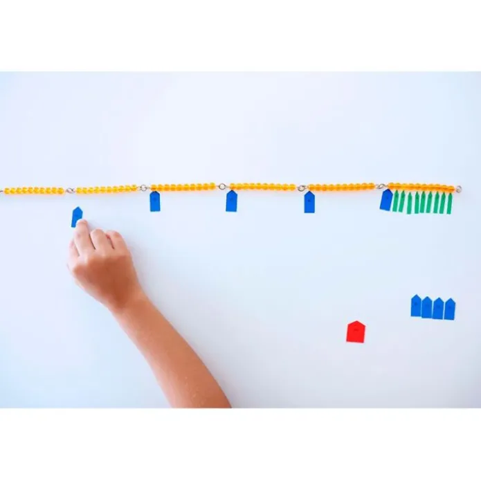 Cadena de 100 perlas doradas - Montessori