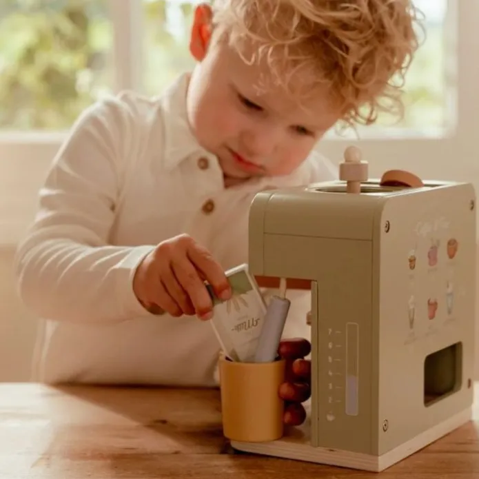 Cafetera de madera con accesorios - Little Dutch