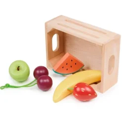 Caja con 5 frutas de madera - Mentari