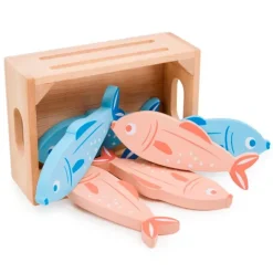 Caja con 6 pescados de madera - Mentari