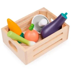 Caja con 5 verduras de madera - Mentari