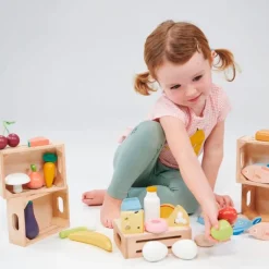 Caja con 5 verduras de madera - Mentari