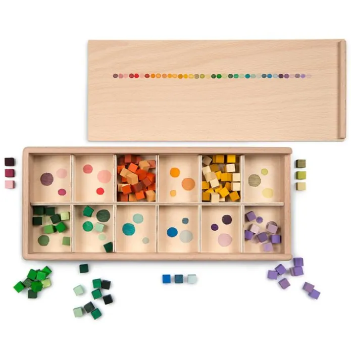 Caja de clasificación cubos colores Mis&Match (400) - Grapat