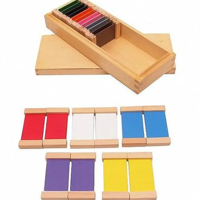 Caja de color II con 22 tablas de colores de madera - Montessori