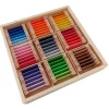 Caja de color III con 63 tablas de colores de madera - Montessori
