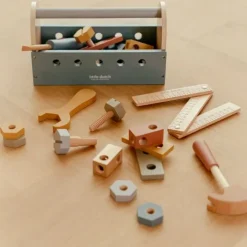 Caja de herramientas de madera para atornillar - Little Dutch