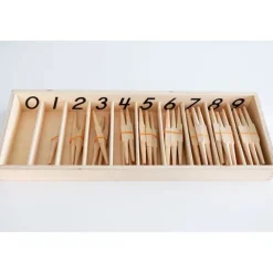 Caja de husos de madera - Montessori
