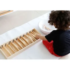 Caja de husos de madera - Montessori