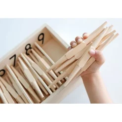 Caja de husos de madera - Montessori