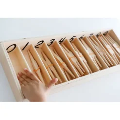 Caja de husos de madera - Montessori