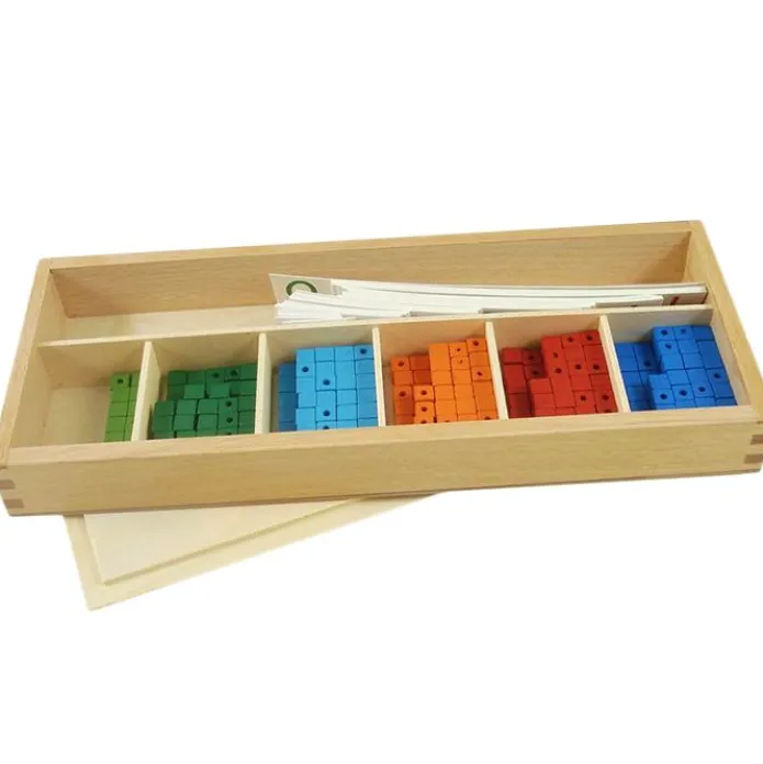 Caja de madera para fracciones decimales - Montessori