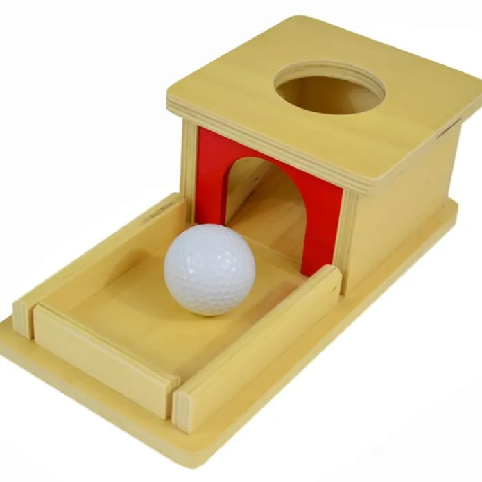 Caja de permanencia de madera con bandeja - Montessori