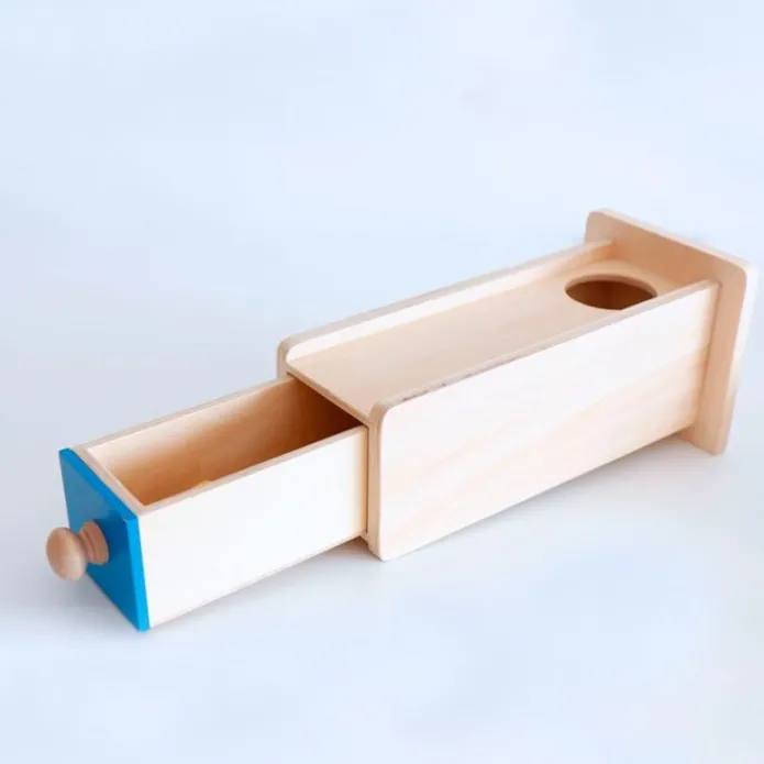Caja de permanencia de madera con cajón largo - Montessori