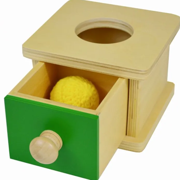 Caja de permanencia de madera con cajón - Montessori