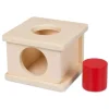 Caja de permanencia de madera con cilindro grande - Montessori