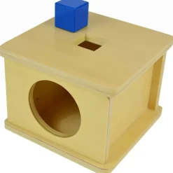 Caja de permanencia de madera con cuadrado - Montessori