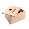 Caja de permanencia de madera con ranura y orificio - Grapat
