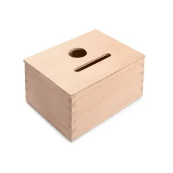Caja de permanencia de madera con ranura y orificio - Grapat