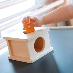 Caja de permanencia de madera con triángulo - Montessori