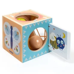 Caja escondite de madera con bola Baby Box - Djeco