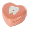 Caja metálica de corazón rosa para guardar los dientes - Maileg