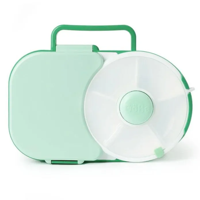 Caja para almuerzo y snacks giratoria Spinner verde menta - GöBe