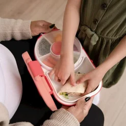Caja para almuerzo y snacks giratoria Spinner verde menta - GöBe