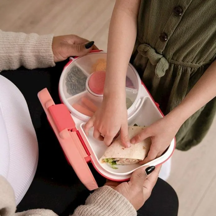 Caja para almuerzo y snacks giratoria Spinner verde menta - GöBe