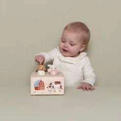 Caja pop-up de madera con animales y sonidos Pequeña granja - Little Dutch